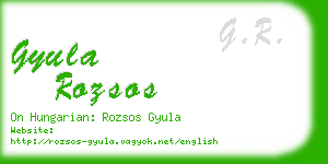 gyula rozsos business card